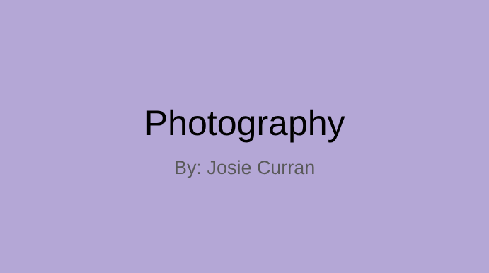 Photography Practice - Josie